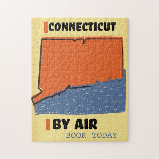 Connecticut Per Luftverkehr Plakat (Vertikal)