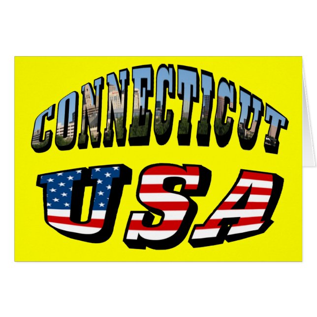 Connecticut Picture and USA Flag Text (Vorderseite (Horizontal))