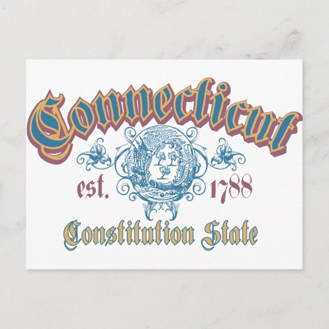 Connecticut Postkarte (Vorderseite)