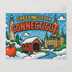 CONNECTICUT Postkarte