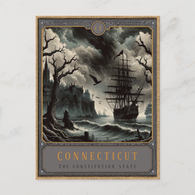 Connecticut | Postkarte Gothic Art (Vorderseite)