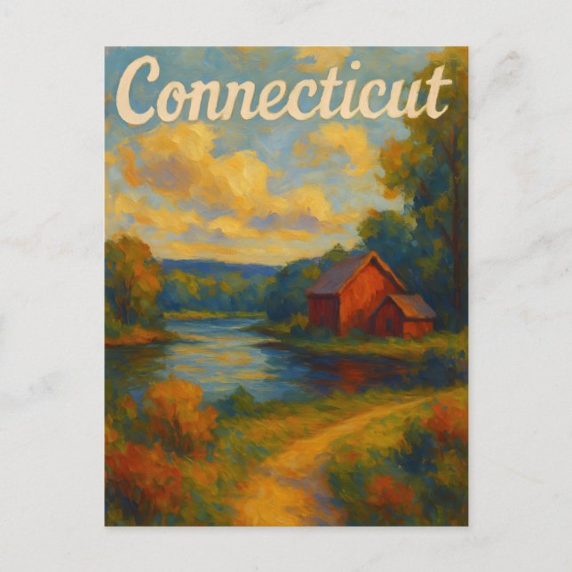 Connecticut-Postkarte Postkarte (Vorderseite)