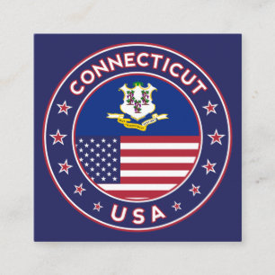 Connecticut Quadratische Visitenkarte