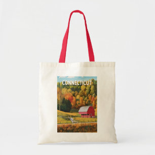 Connecticut Reise Kunst Vintage Tragetasche