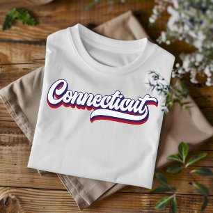 Connecticut Rot Weiß Blau Vintage T-Shirt