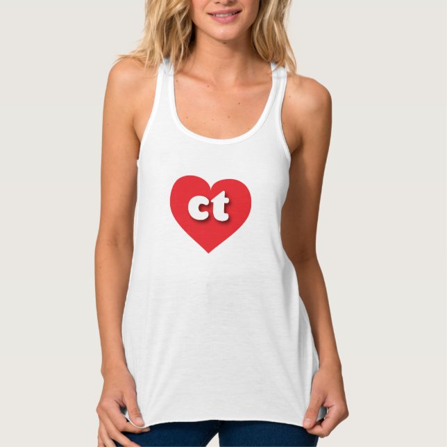 Connecticut - Rotes Herz - I Liebe Tank Top (Vorderseite)