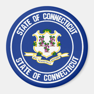 Connecticut Round-Emblem Magnet