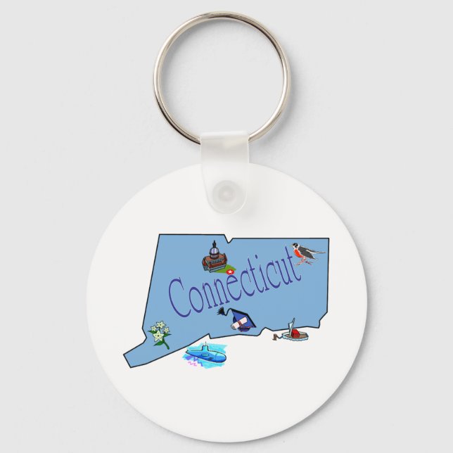 Connecticut-Schlüsselanhänger Schlüsselanhänger (Vorderseite)