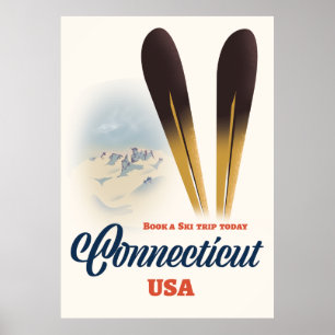 Connecticut Skigebiet Poster