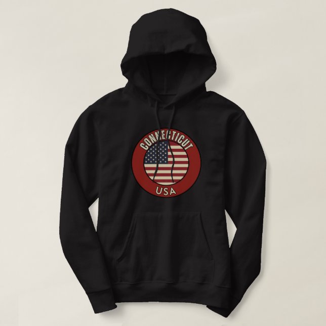 Connecticut Staat Hoodie (Design vorne)