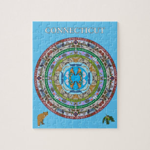 Connecticut Staat Mandala Puzzle