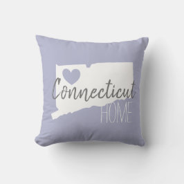 Connecticut Staat Map Liebe Zuhause Kissen