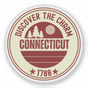Connecticut Staat - Staat-Geschenk für die Verfass Aufkleber