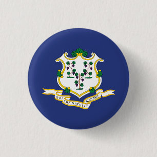 Connecticut Staatsflagge Button