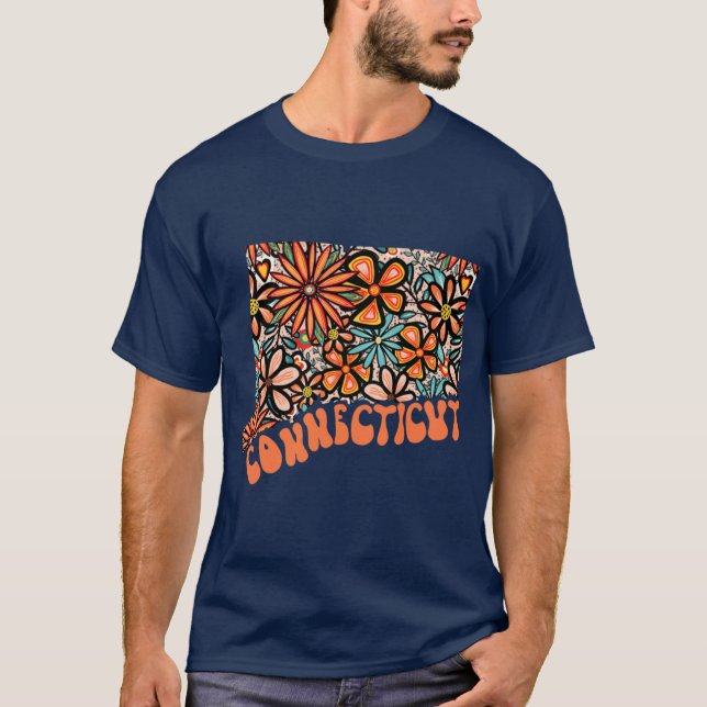 Connecticut State Design Artist Designed Illustrat T-Shirt (Vorderseite)