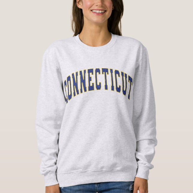 Connecticut State Vintage College Style Sweatshirt (Devant)