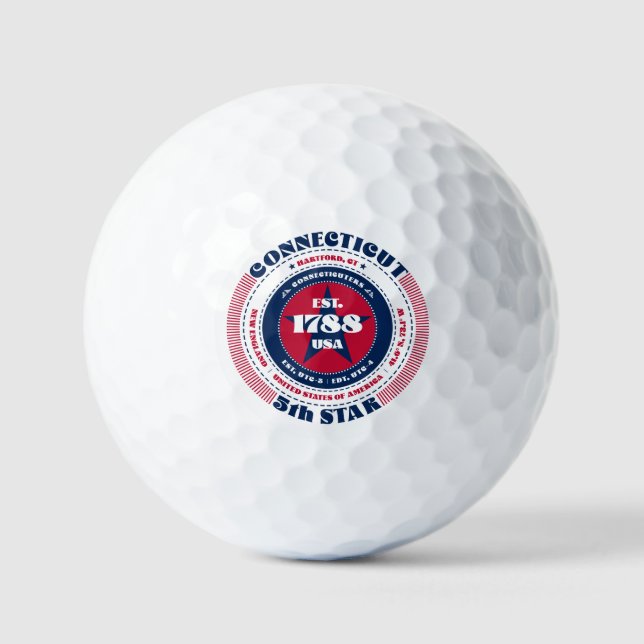 Connecticut Statehood Patriotic Geschenk Golf Ball (Vorderseite)