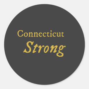 Connecticut Strong-T - Shirt Runder Aufkleber