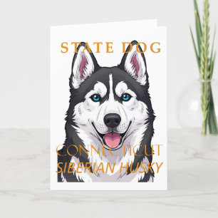 Connecticut Territory Hund Siberian Husky Feiertagskarte