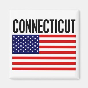 Connecticut, US Flagge Magnet