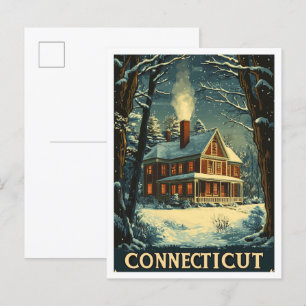 Connecticut USA Vintage Travel Postkarte