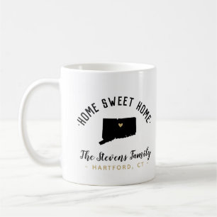 Connecticut Zuhause Sweet Zuhause Family Monogram  Kaffeetasse