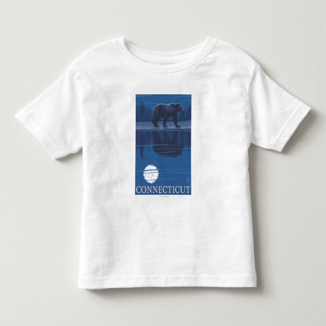 ConnecticutBear im Mondschein Kleinkind T-shirt (Vorderseite)