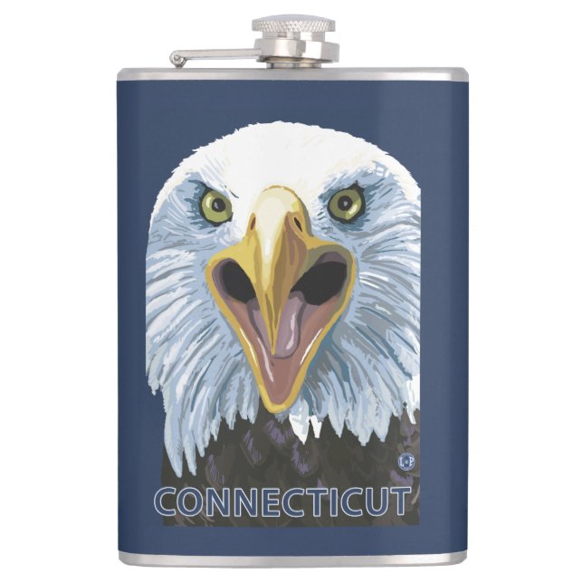 ConnecticutEagle herauf nahes Flachmann (Vorderseite)