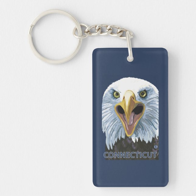 ConnecticutEagle herauf nahes Schlüsselanhänger (Vorderseite)