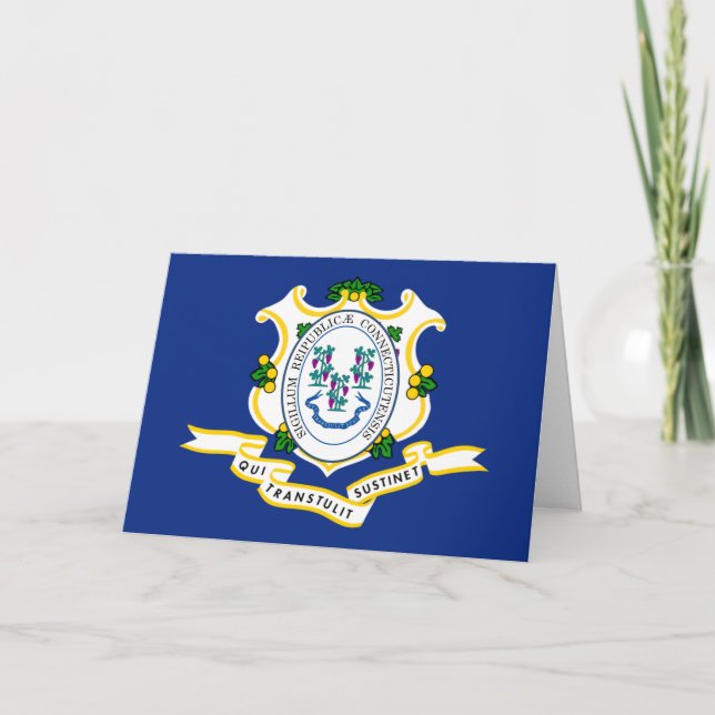 Connecticuter Flag & Seal, Connecticut Karte (Vorderseite)