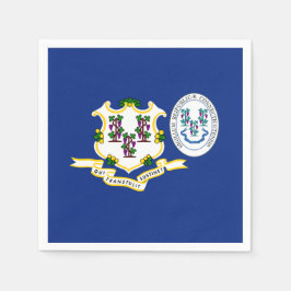 Connecticuter Flag & Seal, Connecticut Serviette