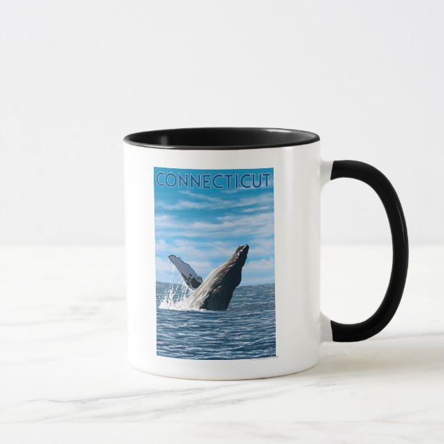 ConnecticutHumpback Whale Scene Tasse (Rechts)