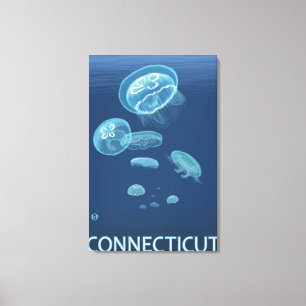 ConnecticutJellyfish-Szene Leinwanddruck