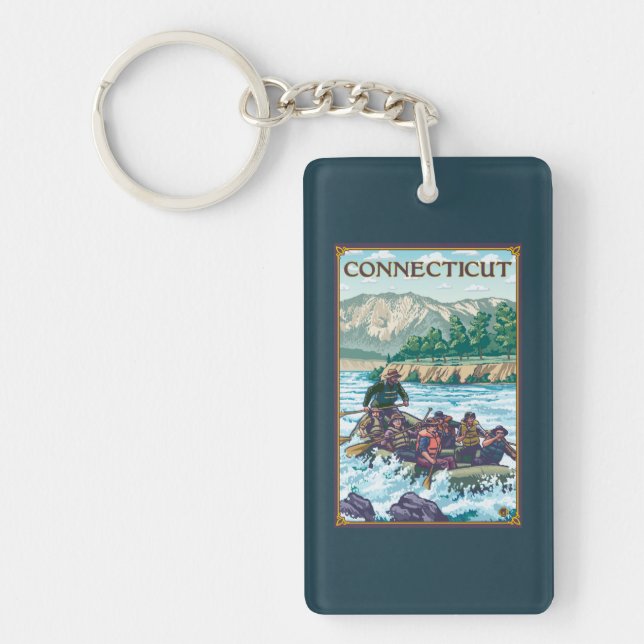 ConnecticutRiver, das Szene flößt Schlüsselanhänger (Vorderseite)