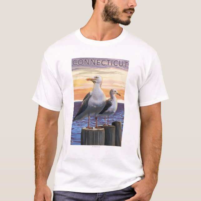 ConnecticutSea betrügt Szene T-Shirt (Vorderseite)