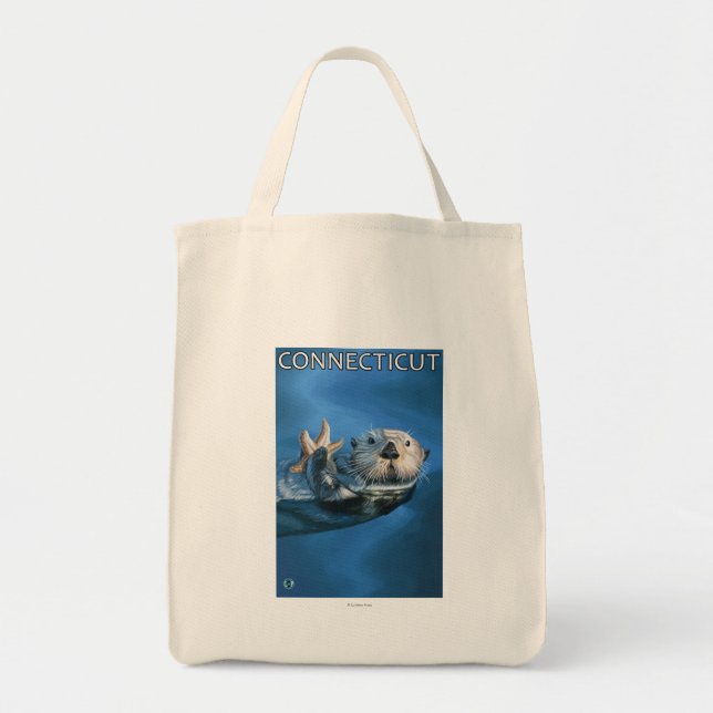 ConnecticutSea Otter Scene Tragetasche (Vorne)