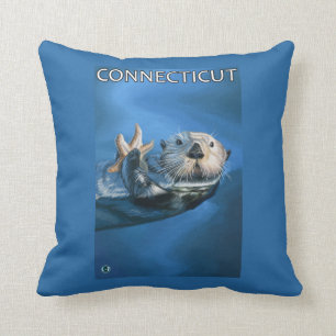 ConnecticutSea Otter-Szene Kissen
