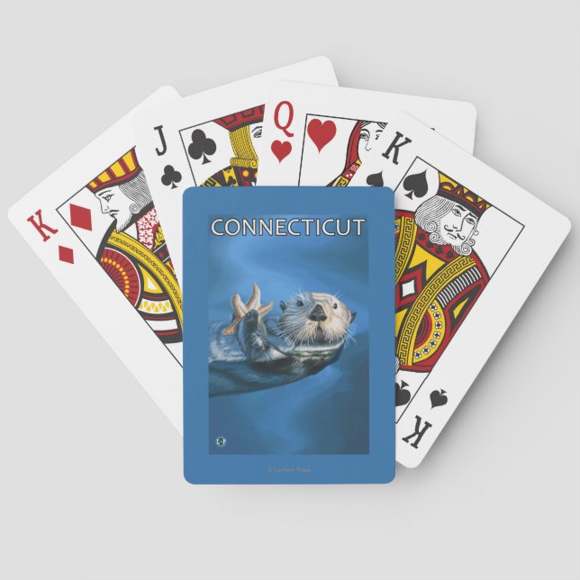 ConnecticutSea Otter-Szene Spielkarten (Rückseite)