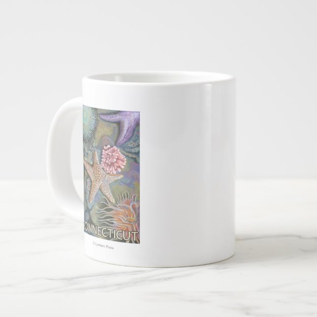 ConnecticutTidepool Szene Jumbo-Tasse (Vorderseite Links)
