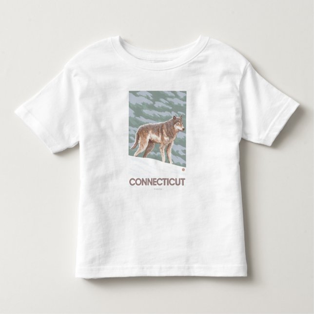 ConnecticutWolf Szene Kleinkind T-shirt (Vorderseite)