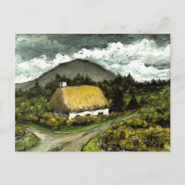 Connemara-Hütte Postkarte (Vorderseite)