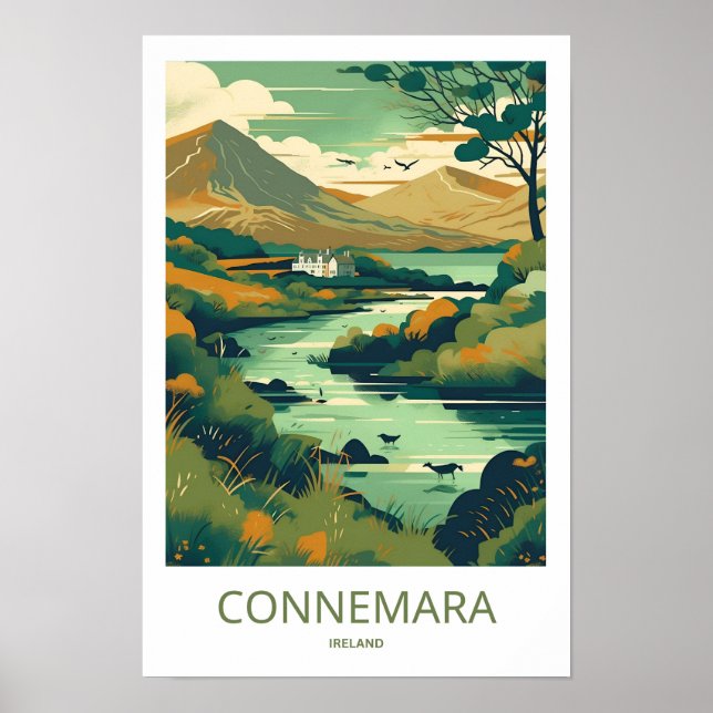Connemara Ireland Travel Print Poster (Vorne)