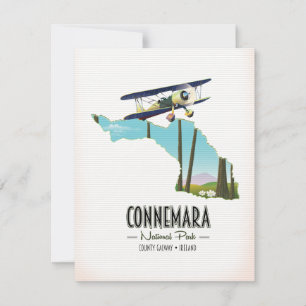 Connemara Nationalpark County Galway Irland Karte