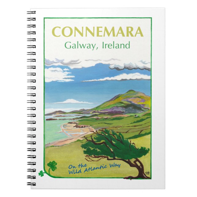 Connemara Travel Poster Design-Notebook Notizblock (Vorderseite)