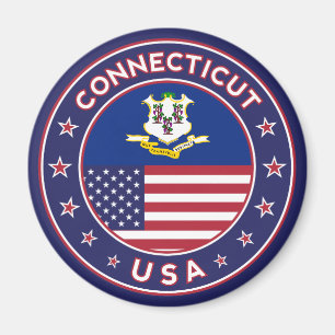 Conneticut Aufkleber, Staaten der USA Magnet