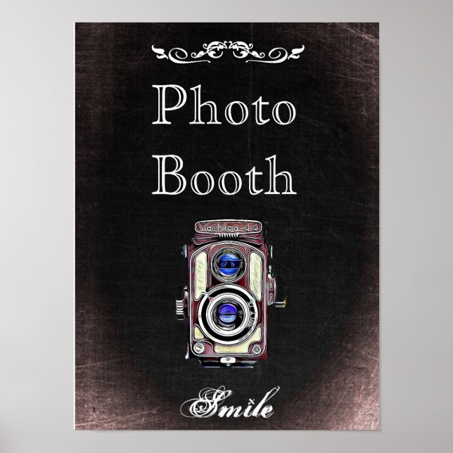 Connexion mariage pour Photo Booth, style tableau  (Devant)