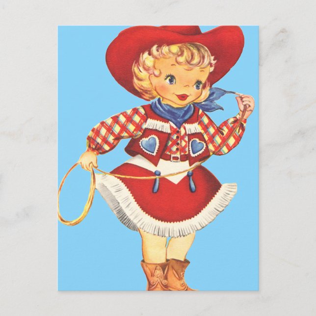 Connie Cowgirl Postkarte (Vorderseite)