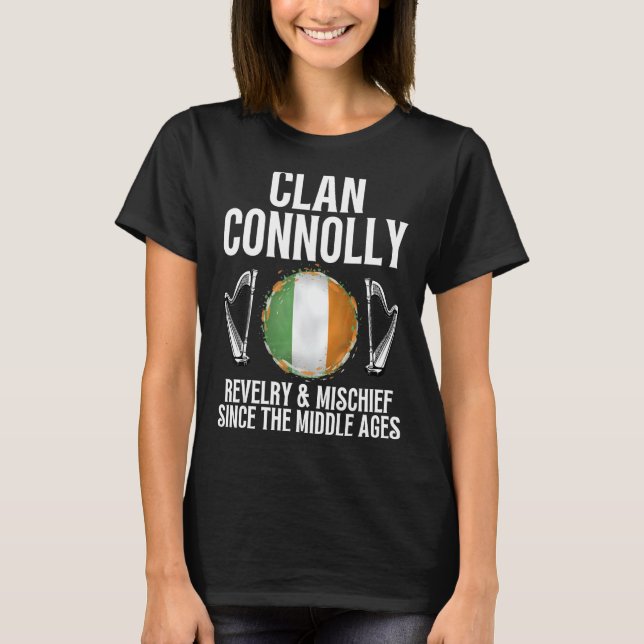 Connolly Nachname Irish Familienname Heraldic Celt T-Shirt (Vorderseite)