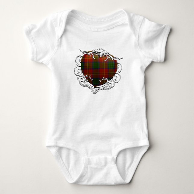 Connolly-Tartan-Herz Baby Strampler (Vorderseite)