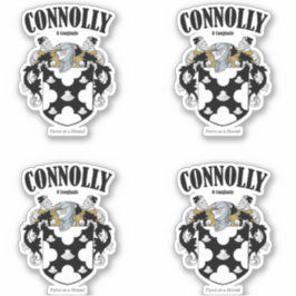 Connolly Wappen Irish Translation & Meaning (x4) Aufkleber
